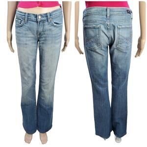 Citizens of Humanity Women's Elle Y2K Style Low Waist Boot Cut Jeans